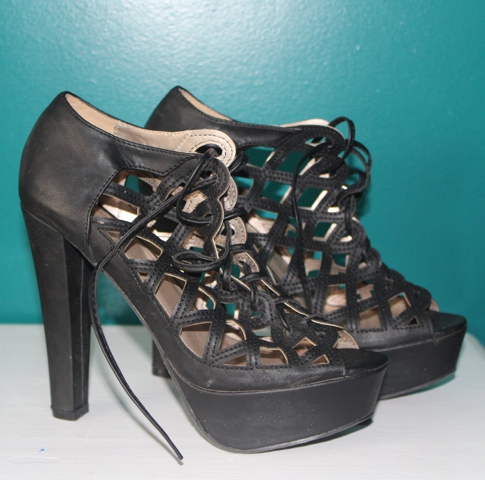 Charlotte Russe black platform heels